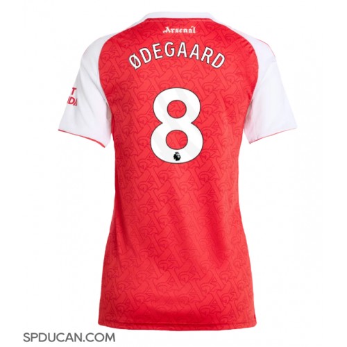 Zenski Nogometni Dres Arsenal Martin Odegaard #8 Domaci 2025-26 Kratak Rukav